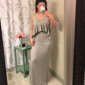 finn & clover Gray Maxi Dress